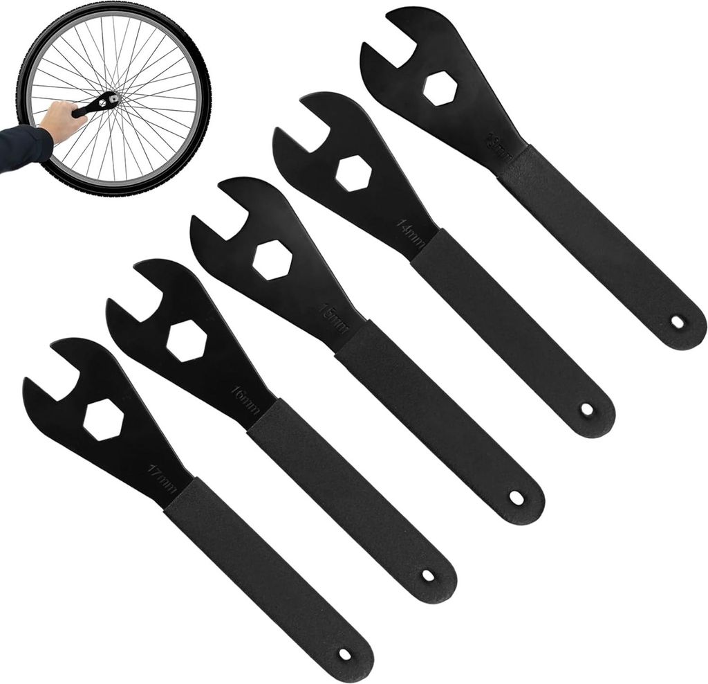 Kegelrollenschlüsselsatz Für Fahrradnaben, Kegelrollenschlüsselgrößen: 13/14/15/16/17 Mm, Kegelrollenschlüsselsatz, Fahrradspezifischer Kegelrollenschlüssel.