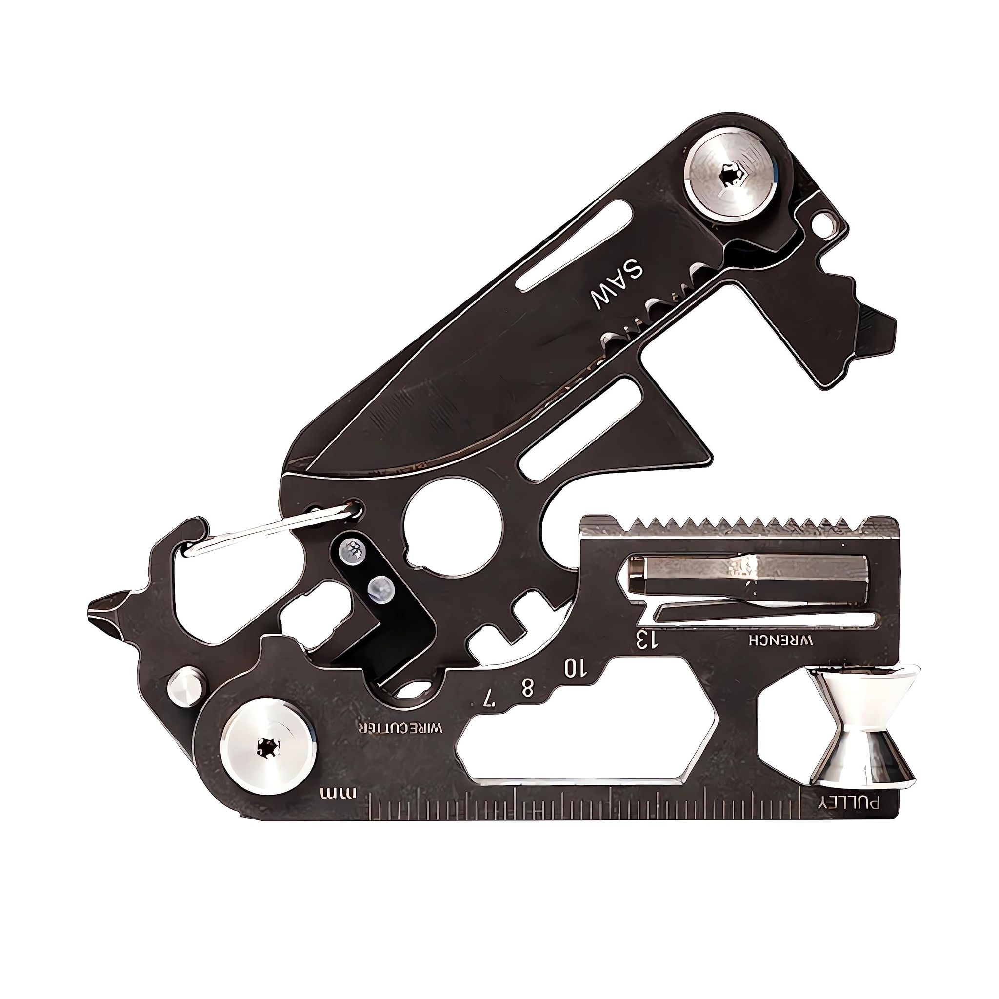 2-teiliges 28-in-1-edc-multitool, Metall-taschenwerkzeug Für Herren, Schraubendreher, Lineal, Riemenscheibe, Speichenwerkzeug, Flaschenöffner, Drahtschneider