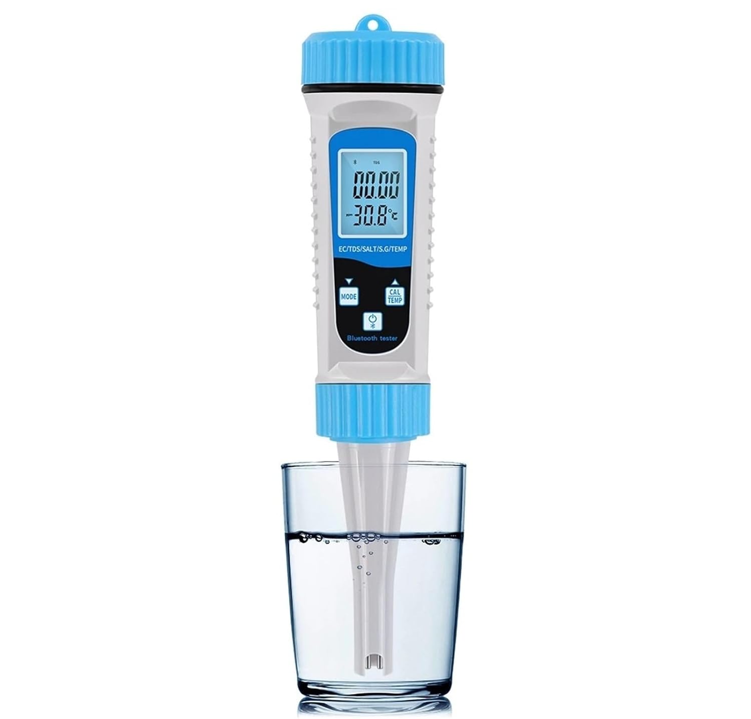 5-in-1 Bluetooth-wasserqualitätstester – Tds/ph-wert/salzgehalt/temperatur/ec-messgerät Für Hydrokultur-aquarien, Schwimmbäder Und Als Wasserqualitätsdetektor