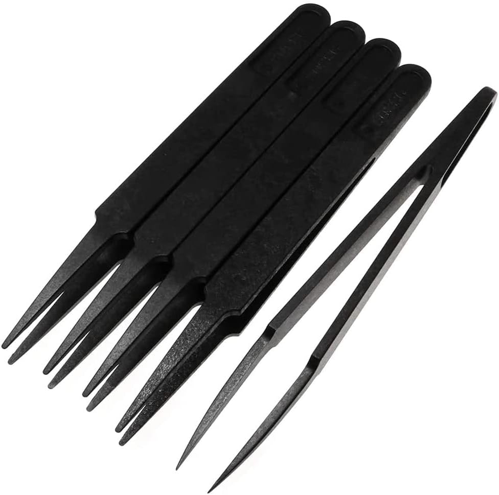 5-teiliges Multifunktionales Antistatisches Präzisionspinzetten-set Aus Kunststoff