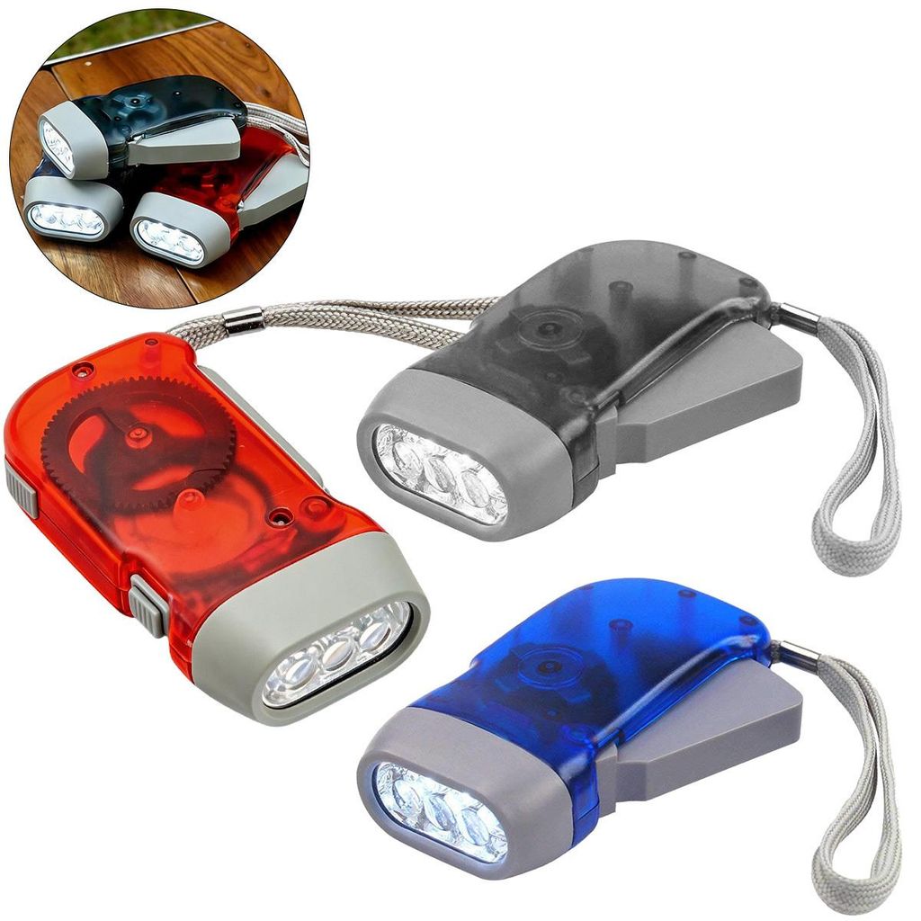 3er-packung Handbetriebene Led-taschenlampen – Selbstbetriebene Taschenlampen, Wiederaufladbar, Batterielos, Tragbar Und Einfach Zu Bedienen.