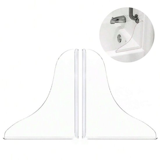 Stück Silikon-spritzschutz Für Die Dusche, Transparente Spritzschutz-wasserstopper Für Badewanne, Badezimmerecken, Waschbecken Und Spülbecken