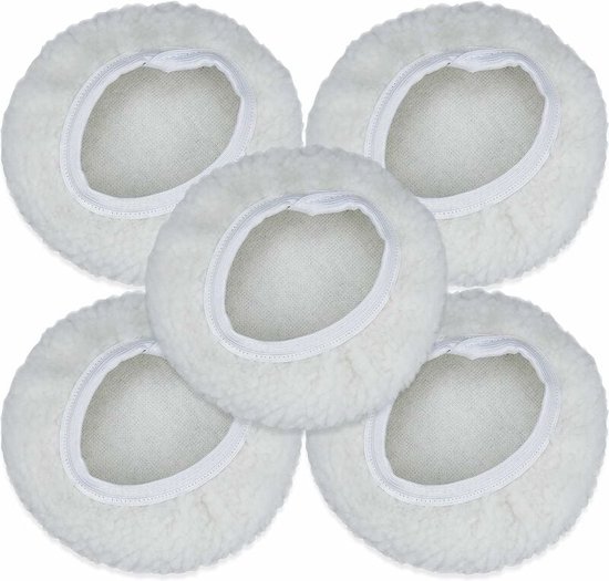 5-teiliges Polierpad-set, 125–150 Mm, Automatisches Polierpad Mit Wollbezug Und Wachsbezug, Geeignet Für Die Meisten Autopoliermaschinen