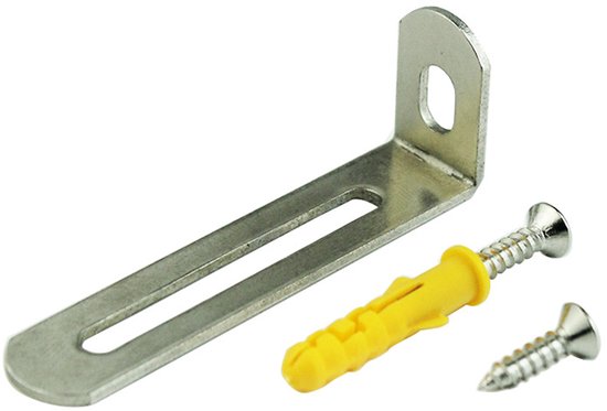 Set Mit 3 Extra Starken Silbernen Kippsicherungen Für Schränke Und Sideboards.