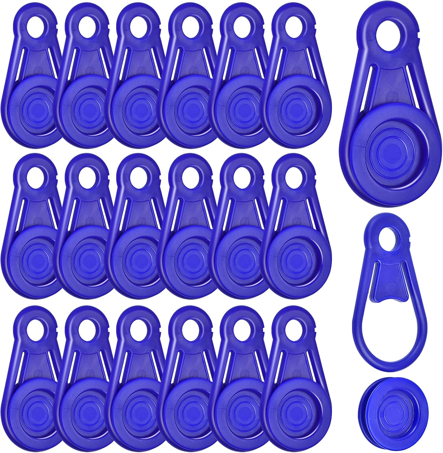 20er-packung Robuste, Abnehmbare, Blaue, Wasserdichte Kunststoff-stoffclips Für Outdoor-camping, Zelte, Markisen Und Planen