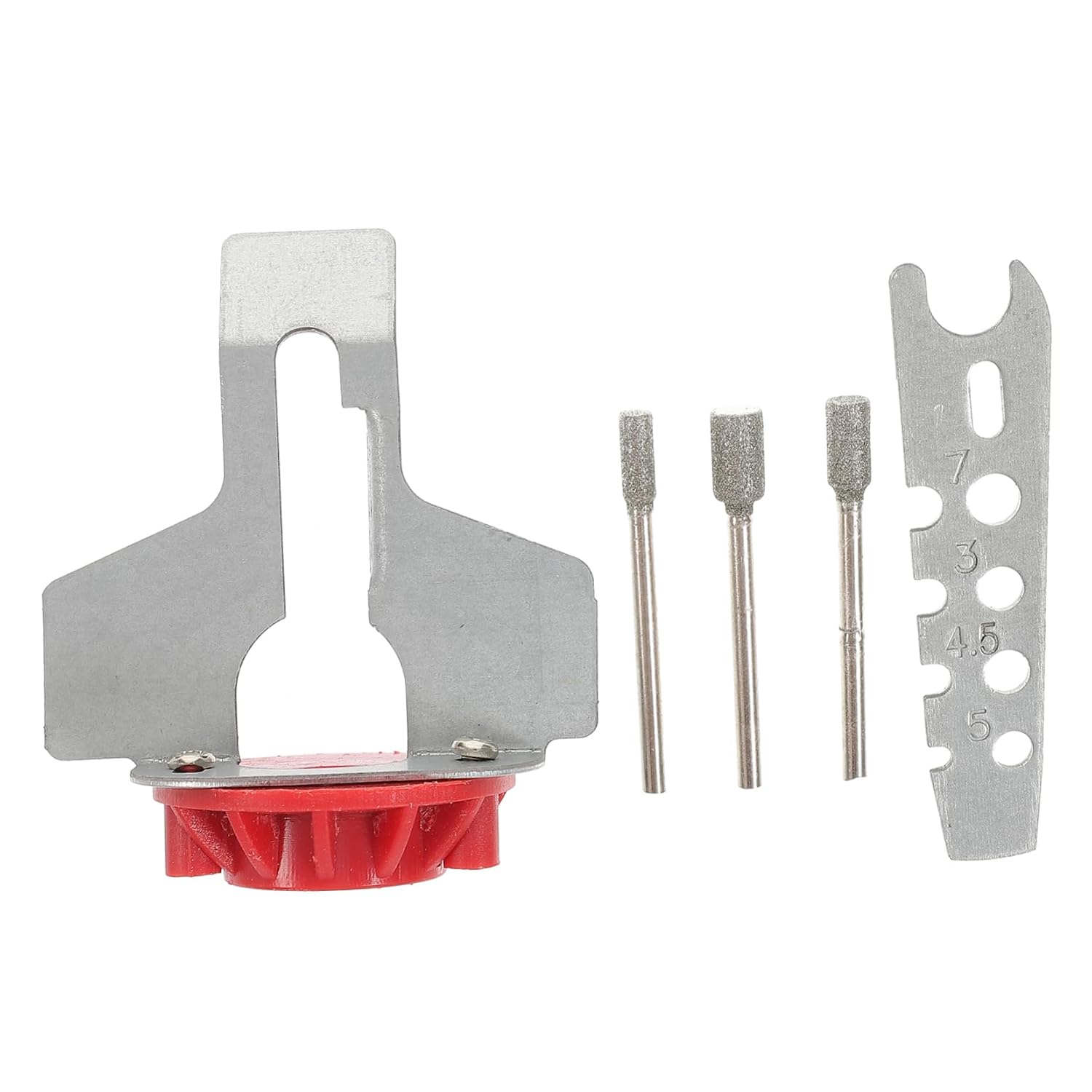 Kettenschleifer-set, Kettensägenkettenschleifer, Kettensägen-schleifset, Rotierende Metallklingenkette.