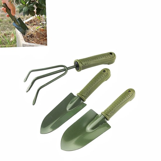 3-teiliges Kleines Gartenwerkzeugset, Ergonomisch Geformter, Komfortabler Griff, Pflanzspaten, Kleiner Spaten Für Topfpflanzen, 25 X 8 X 4 Cm