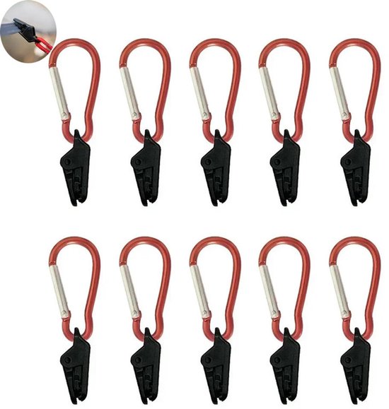 10er-packung Rote Outdoor Shark Clip Planen- Und Markisenbefestigungen