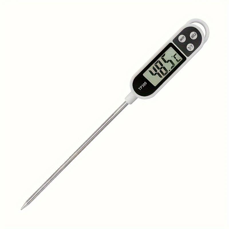 Digitales Lebensmittelthermometer Mit Sonde, Elektronisches Sofortthermometer Für Grillgut, Öl, Milch Und Flüssigkeiten (batterielos)