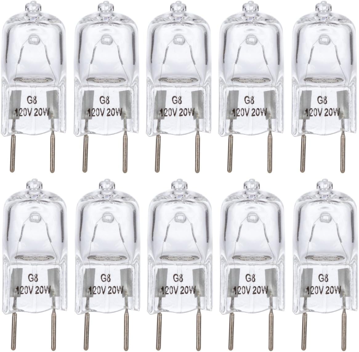 10er-pack G8 20w Halogenlampen Für Unterbaubeleuchtung – Warmweiß