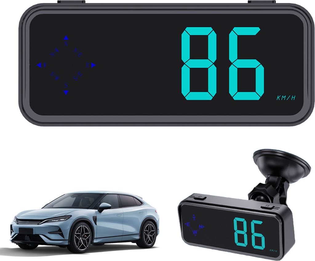 Mini-led-digitaltacho Mit Gps-head-up-display (mph, Km/h, Dual-modi), Universell Für Alle Fahrzeuge, Test Von Beschleunigung Und Bremse