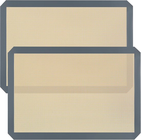 Silikon-backmatte – Wiederverwendbare Silikon-backmatte – 42 X 29,5 Cm, Dunkelgraue Ofenbackmatte Für Kekse, Macarons Und Brot – 2er-pack – Schwarz