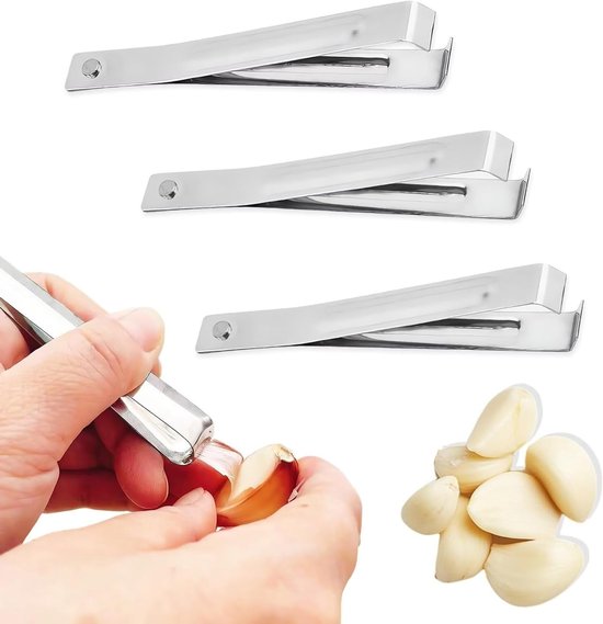 Knoblauchzange Aus Edelstahl, Knoblauchschäler, Entfernt Mühelos Die Knoblauchhaut, Küchenhelfer.