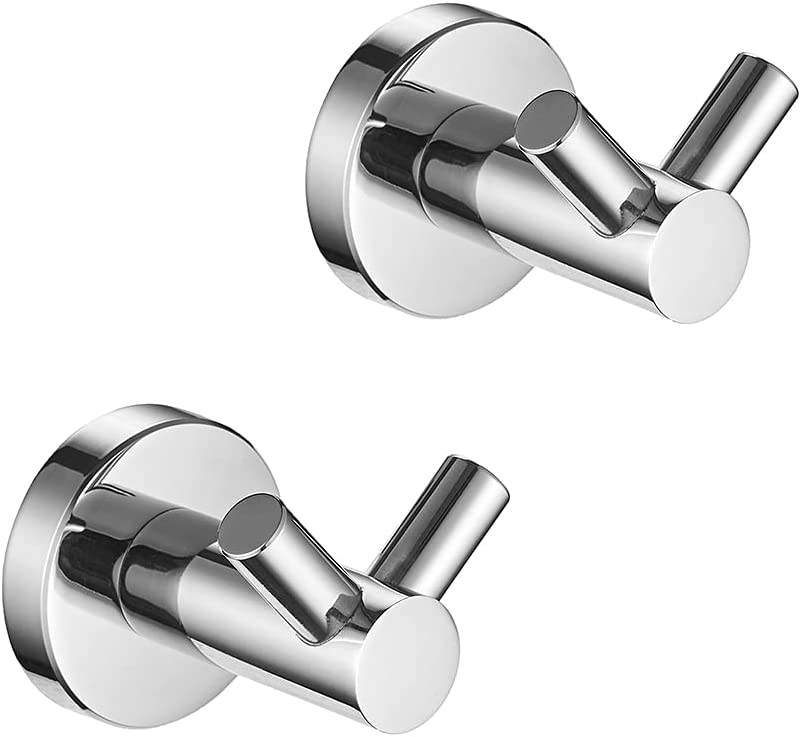 2er-packung Edelstahl-wandhandtuchhaken (bohrbar Oder Selbstklebend) – 5 X 5,5 Cm