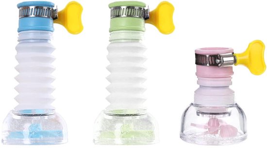 Dreiteilige, Spritzwassergeschützte Armatur – Wassersparend – Zusammenklappbare Armatur, Geeignet Für Küche, Bad Und Dusche (rosa, Grün, Blau)