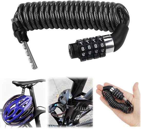 Zahlenschlösser Für Kinderwagen, Roller Und Fahrräder – 4-teiliges Set – Aus Zinklegierung Und Pvc – Kompakt Und Tragbar – Auch Als Motorradhelmschloss Geeignet