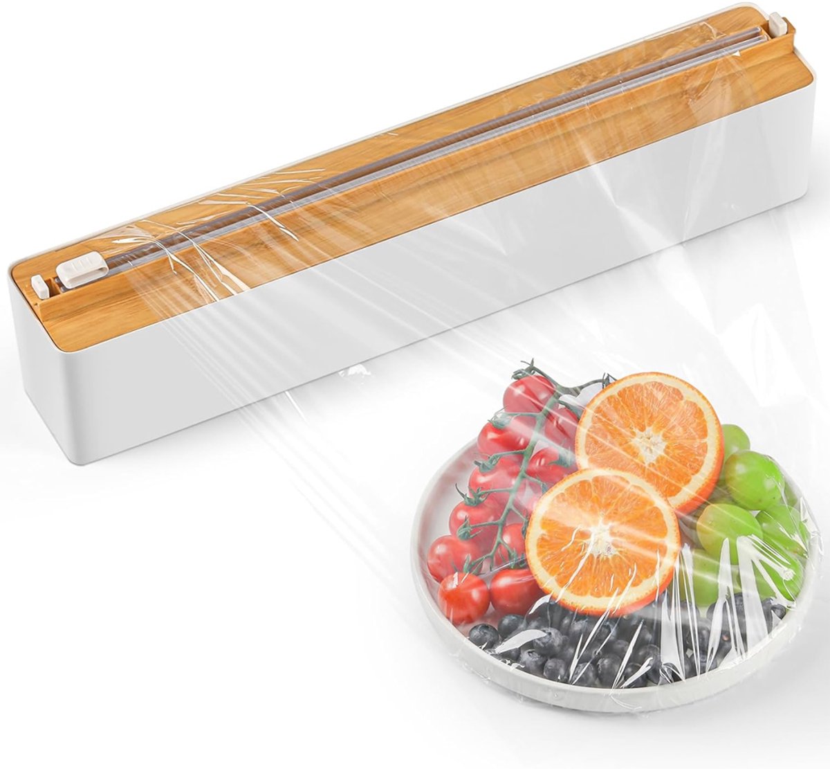 Magnetischer Frischhaltefolienspender Mit Schneidevorrichtung, Spender Für Alufolie Und Frischhaltefolie, Praktischer Folienspender Und Folienschneider Für Die Küche