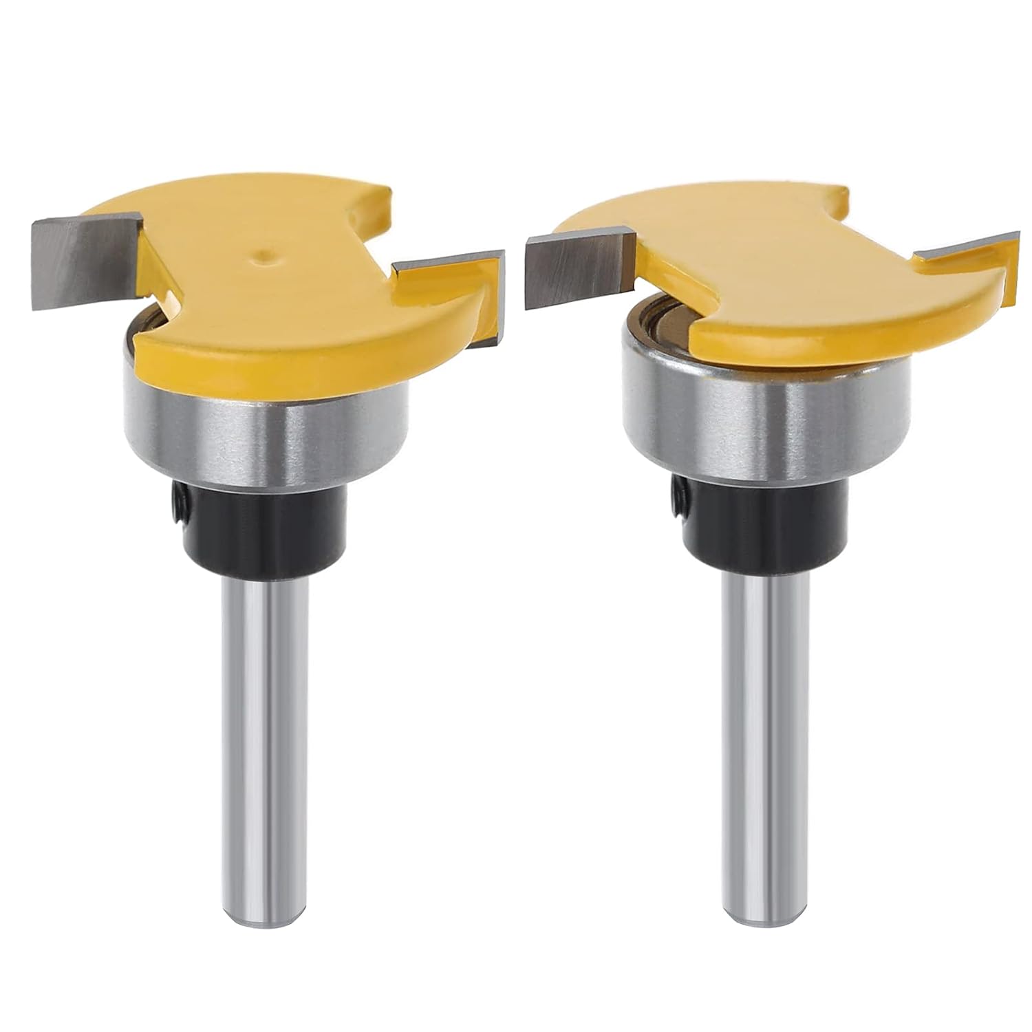 Zwei 6-mm-schaft-zapfenschneider Mit T-nut- Und Nutspitzen, Geeignet Für Holzbearbeitungsprojekte Wie Bücherregale.