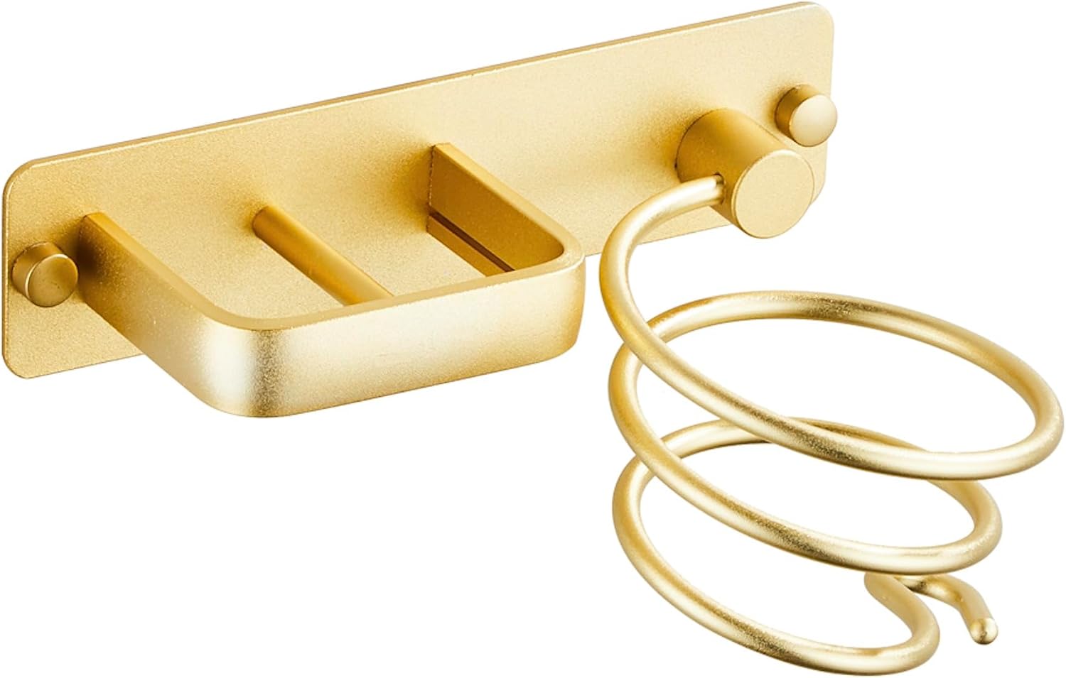 Haartrocknerständer/glätteisenständer Mit Kabelorganisator, Wandhalterung Aus Metall, Zur Aufbewahrung Von Haartrocknern, Glätteisen, Kämmen Usw. (gold)