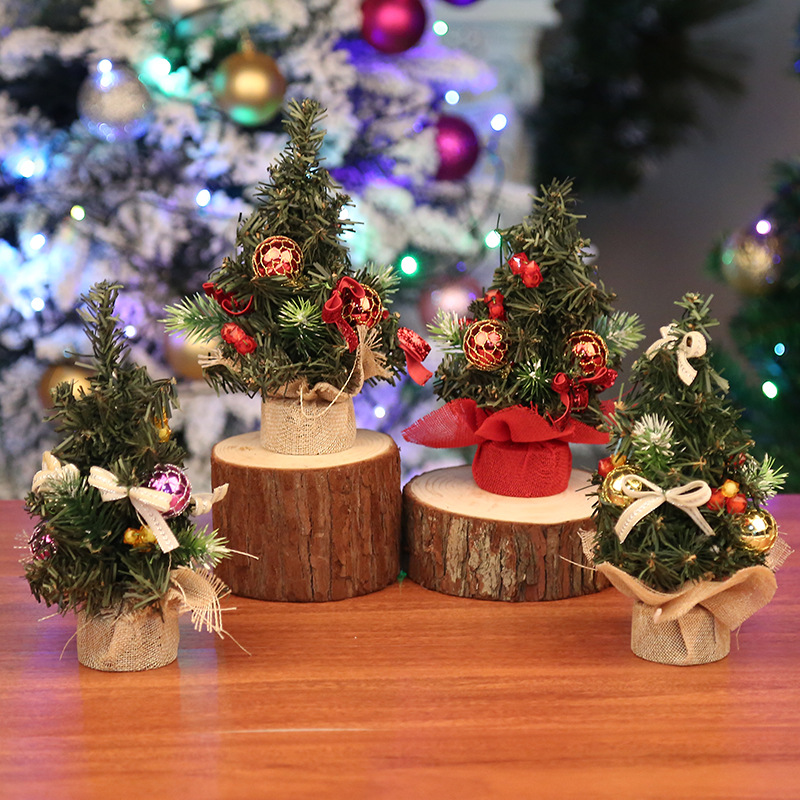 Weihnachtsdekoration Im 4er-pack – 20 Cm Mini-weihnachtsbäume – Fenster-/schreibtischdekoration – Weihnachtsbäume