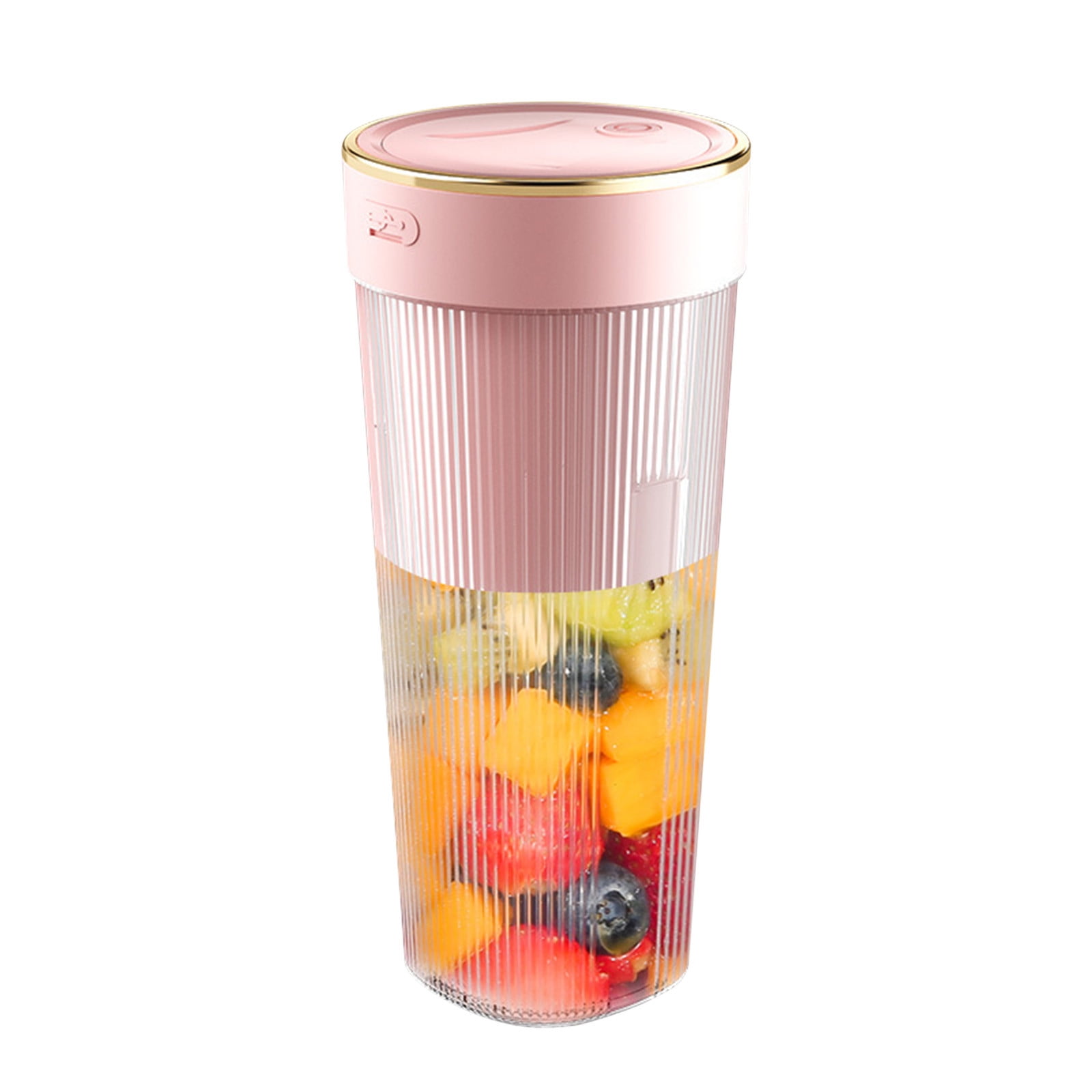 Elektrischer Entsafter Mit Sechs Klingen Für Zuhause Und Sport – 300-ml-mini-entsafterflasche (50 W) – 1200-mah-mixbecher – Usb-aufladung – 1 Stück – Pink