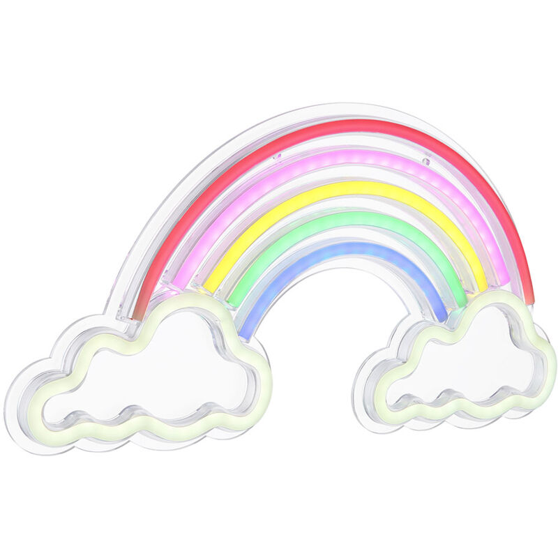 Regenbogenfarbene Led-kinderwandlampe – Usb-kabel Mit Schalter – 40 Cm Lang – Led-lichtquelle