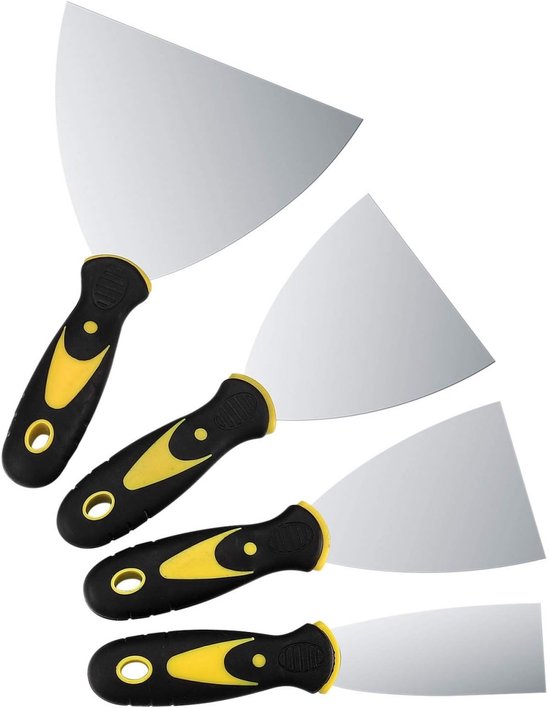 Set Mit 4 Gipsschabern, Edelstahl, Kunststoffgriffe, Zum Streichen/abkratzen Von Wänden, 3 Zoll/10,5 Cm/10 Cm/15 Cm.