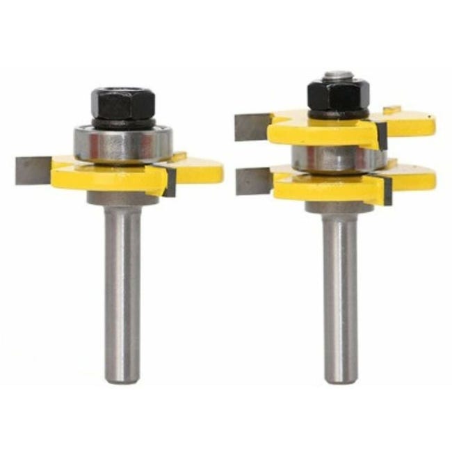 Zapfenfräser-set, 3-schneidig, 12 Mm Schaftdurchmesser, T-förmiger Holzbearbeitungsfräser, Holzbearbeitungswerkzeuge