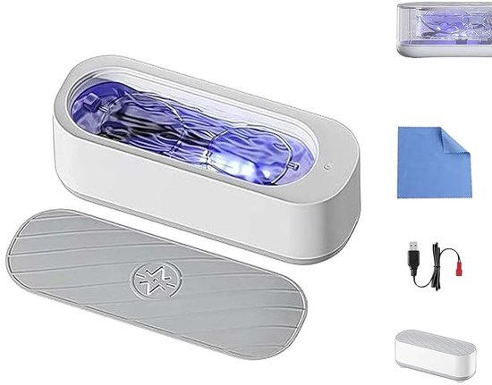 Ultraschall-brillenreiniger – Tragbar Für Den Heimgebrauch – Geeignet Für Brillen, Ringe, Halsketten, Schmuck, Uhren Und Zahnprothesen, Reinigt Schnell Und Gründlich.