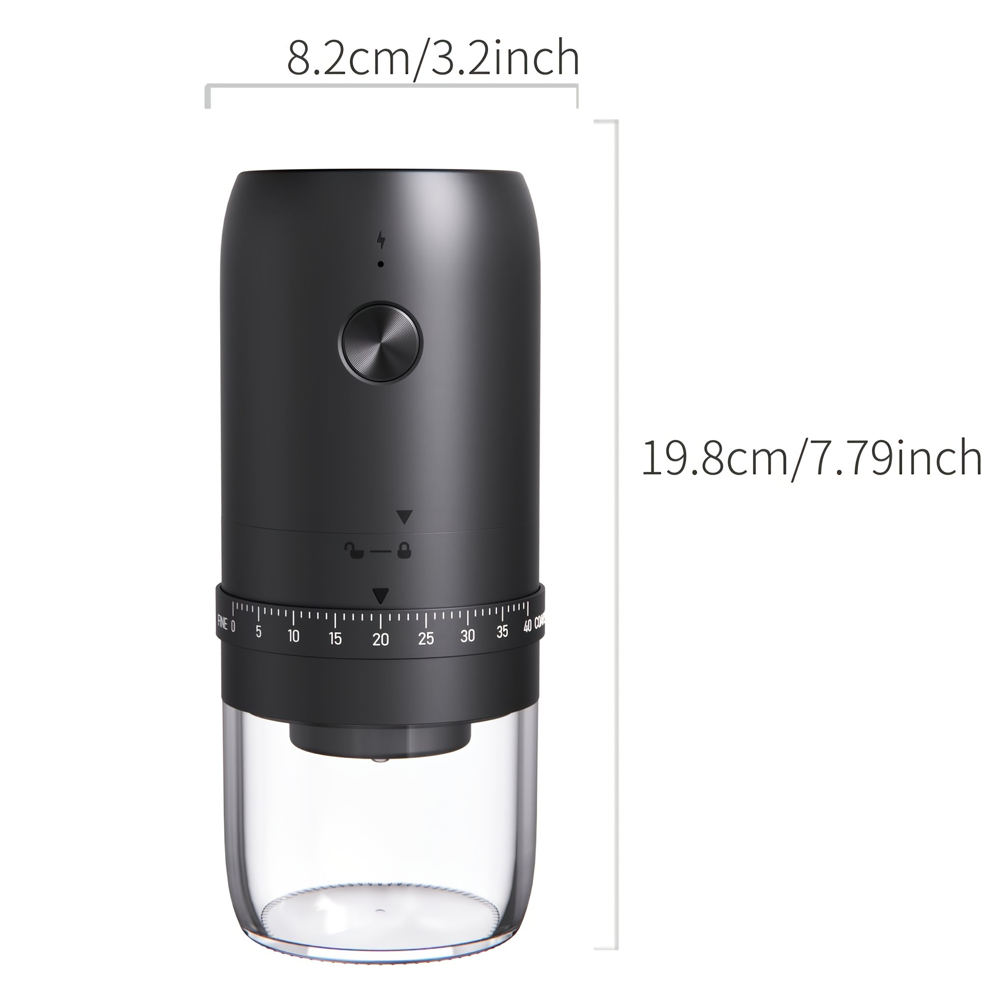 Tragbare, Kabellose Elektrische Kaffeemühle Mit Kegelmahlwerk (1800-mah-akku), Wiederaufladbare Bohnenmühle Mit Waschbarem Becher