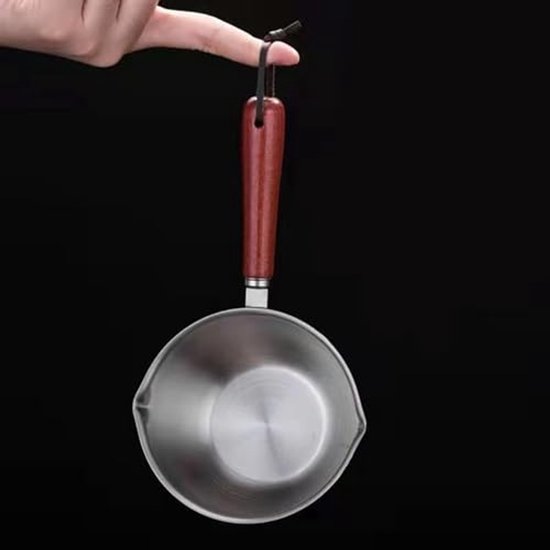 Mini-milchbehälter/suppenbehälter/butterwärmer/200-ml-öl-/saftbehälter/mini-entsafter/doppelauslauf-milchsaucenbehälter/schokoladenbutterkaffeebehälter Aus Edelstahl 304