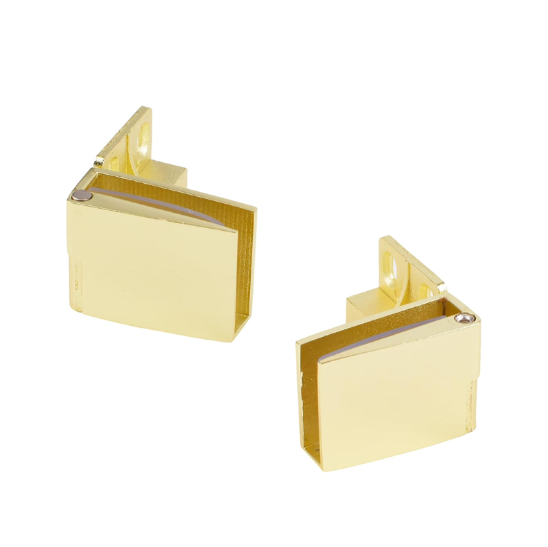 Zwei 90-grad-rahmenlose Glastürscharniere - Seitenscharniere, Geeignet Für 3-5 Mm Dicke (gold).