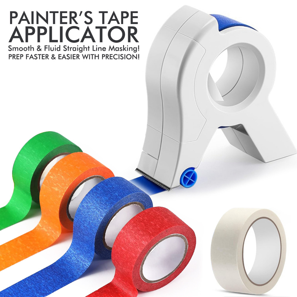 Beauty Seam Sticker Tool – Beauty Seam Tool + Blau / Grün / Orange / Weiß / Rot (5 Stickerfarben) – Ergonomischer Klebebandabroller Für Wände