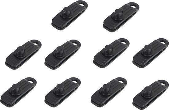 10er-pack Planenclips, Schnallen, Abdeckclips Für Markisen, Camping, Wohnmobile, Autos, Poolabdeckungen, Schwarzer Kunststoff, 8,5 X 2,6 X 2,8 Cm