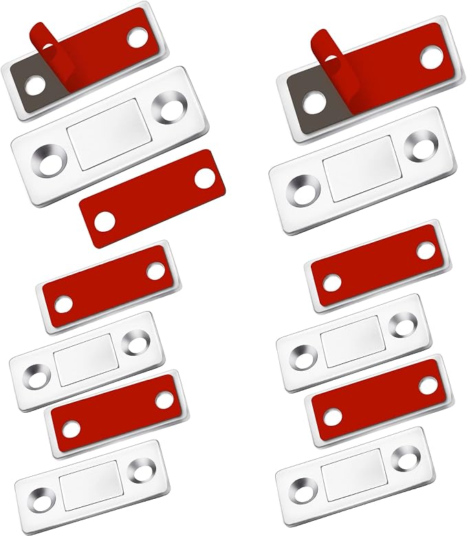 6er-pack Ultradünne Magnetische Schranktürverschlüsse, Robuste Magnete Für Schubladen, Schiebetüren Und Küche