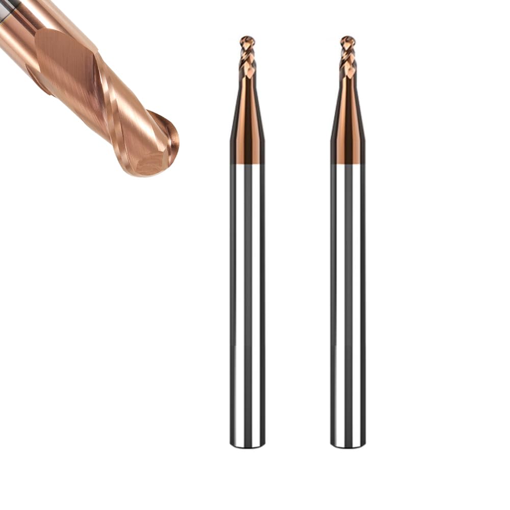 Doppelseitig Montierbare Kugel-schaftfräser - 2 Mm Durchmesser - Zweischneidige Gravier-schaftfräser - Geeignet Für Die Metallbearbeitung.