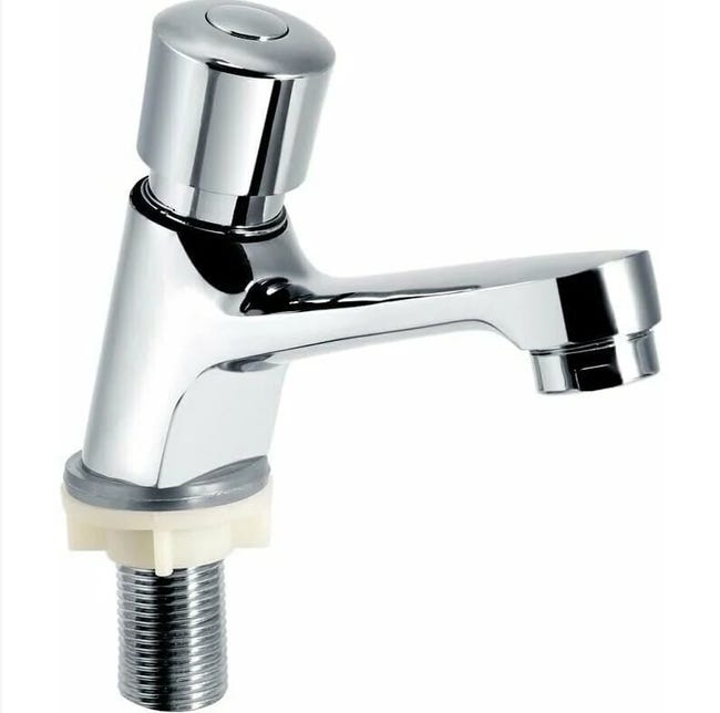 Silberverchromter Waschtisch-timer Mit Automatischer Abschaltung Und Wassersparfunktion, Geeignet Für Küchen Und Badezimmer.