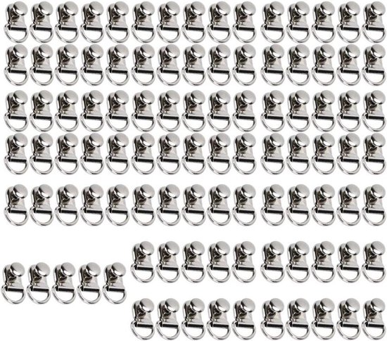 100 Sets Nieten Für Lederschnürsenkel - Diy-nietwerkzeuge - Schuhhaken Aus Messing Und Silber
