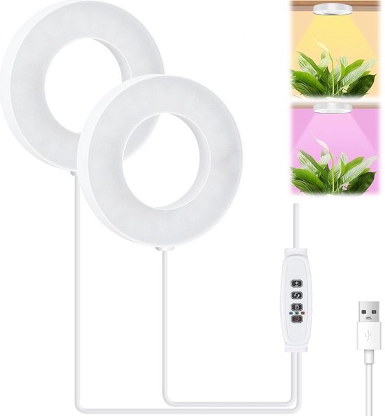 - Vollspektrum-led-pflanzenlampe Für Den Innenbereich Mit Timer Und Einstellbarer Helligkeit