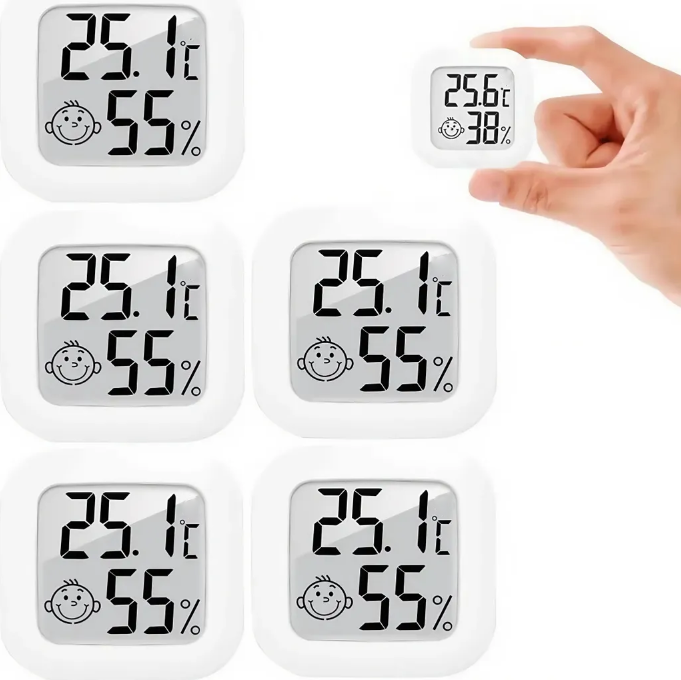5-teiliges Digitales Innenthermometer Und Hygrometer Mit Lcd-anzeige