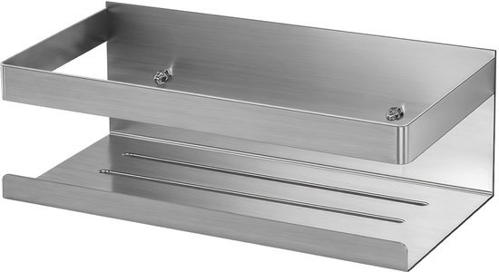 Duschablage Ohne Bohren – Badezimmerregal – Edelstahl – Silber – Duschablage – Aufbewahrungslösung – Geeignet Für Badezimmer Und Küchen