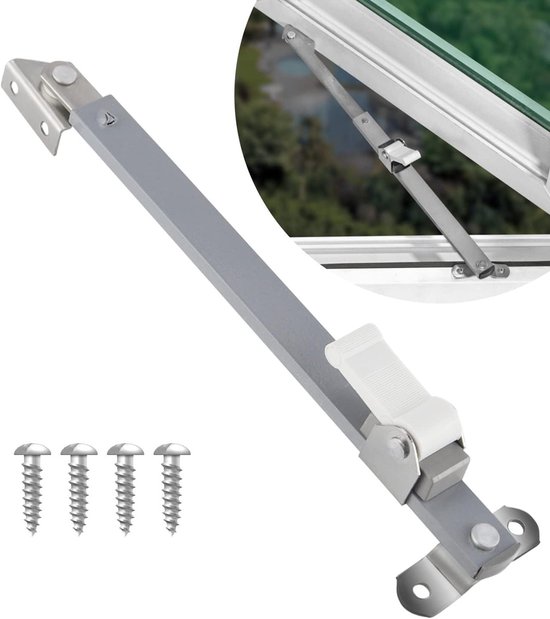 Fensterverriegelung – Kippsicherung – Sicherheitslüftung – Einstellbarer Öffnungswinkel – 29 Cm – Silber