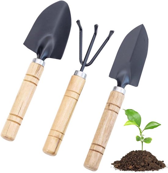 Mini-gartenschaufel- Und Rechenset – 3-teiliges Set – Geeignet Für Topfpflanzen
