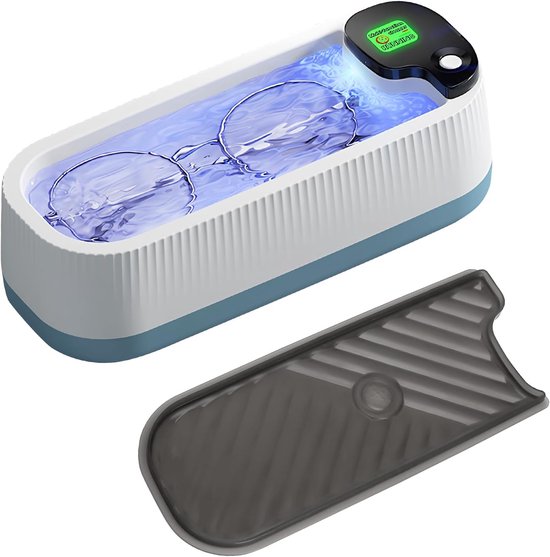 Ultraschallreiniger – Brillenreiniger – Gründliche Reinigung – 3 Intelligente Modi – 300 Ml Fassungsvermögen – Weiß