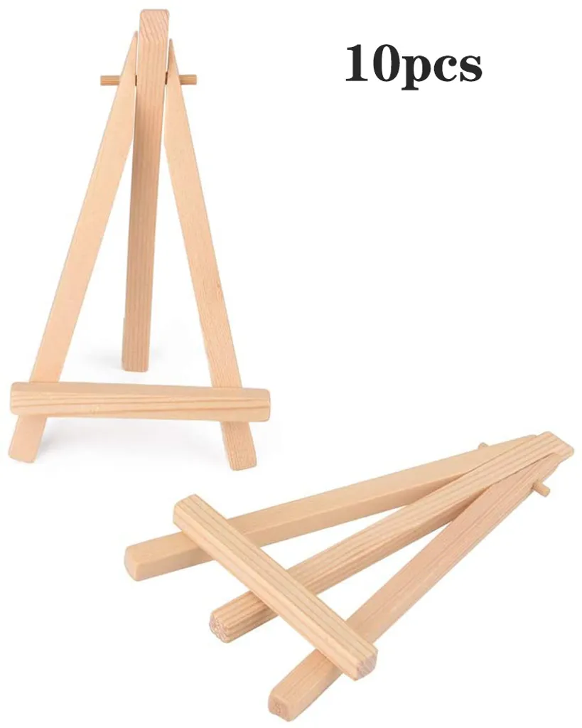 10 Mini-holztafelständer Mit Kreidetafel, Fotoklammern, Tischkartenhaltern, Namensschildern, Für Hochzeiten, Geburtstage Und Bars (15 X 8 Cm)