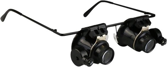 Professionelle, Am Kopf Befestigte Lupe Mit Led-beleuchtung Und 20-facher Vergrößerung, Perfekt Für Uhrenreparaturen Und Zum Lesen Von Zeitungen.