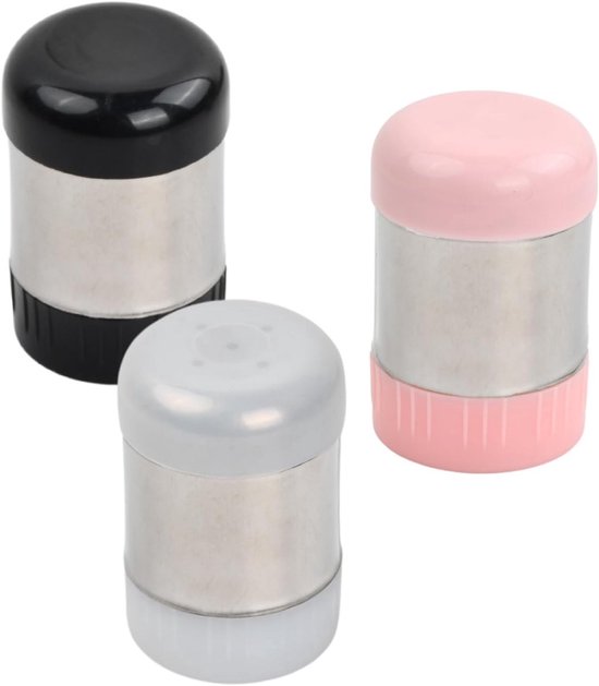 3-teiliges Mini-salz- Und Pfefferstreuer-set, Edelstahl, Gewürzflaschen, Für Esszimmer/küche/grill, 3 Farben, 3,5 X 5,5 Cm (l X H).