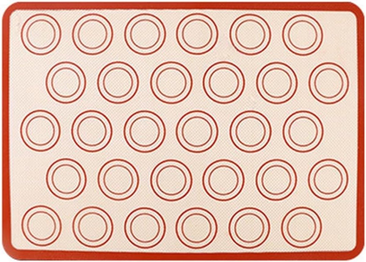 3-teiliges Silikon-backmatten-set (42 X 29,5 Cm) – Rot