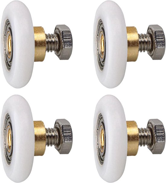 4-teiliges Duschtürrollen-set, 25 Mm Durchmesser, Schiebetürrollen, Ersatz-schiebetürrollen.