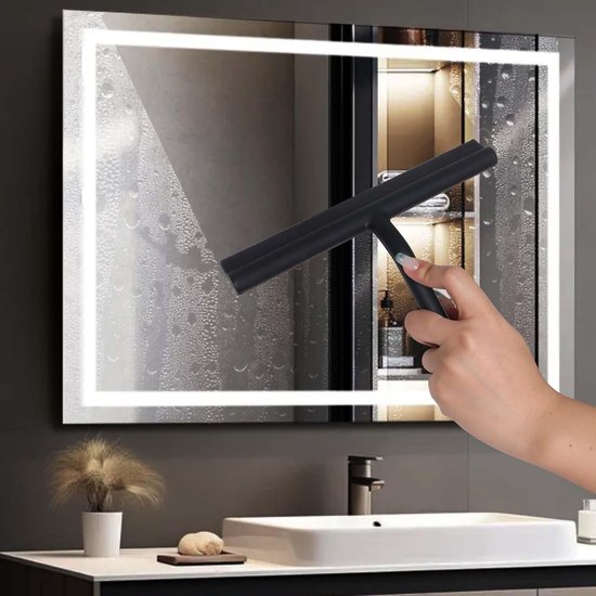 Duschabzieher Mit Haken – Badezimmeraccessoire – Kratzfreie Glasreinigung – Mehrzweck-fensterabzieher – Ergonomischer Griff